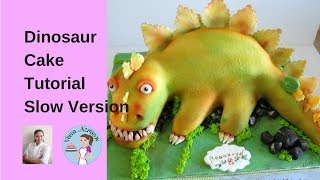 Dinosaur Cake Tutorial full video  Cake Decorating Tutorial [upl. by Xylina]