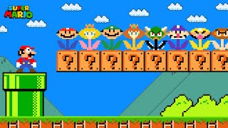 Super Mario Bros but there are MORE Custom Flower All Characters [upl. by Plafker]