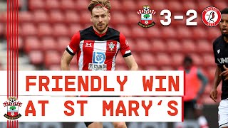 HIGHLIGHTS Southampton 32 Bristol City Friendly [upl. by Esiocnarf]