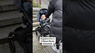 Bugaboo Fox 5 2 wheel mode 👶 newbieandme bugaboo baby [upl. by Gerkman]