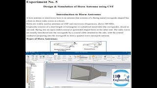 Design and Simulation of Horn Rectangular Antenna using CST Studio  AWP Lab 05 [upl. by Ethben]