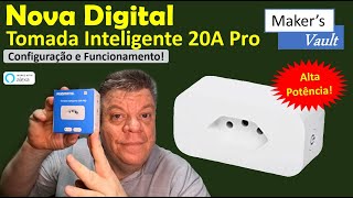 Nova Digital Tomada Inteligente 20A Pro Alta Potência Configuração e Funcionamento Use com Alexa [upl. by Aselehc]