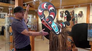 Crooked Beak Mask by Kwakiutl artist Trevor Hunt  Northwest Coast Art [upl. by Accire]