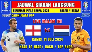 Jadwal Siaran Langsung Semifinal EURO 2024 Malam Ini  BELANDA vs INGGRIS  EURO 2024 Live RCTI [upl. by Newmark]