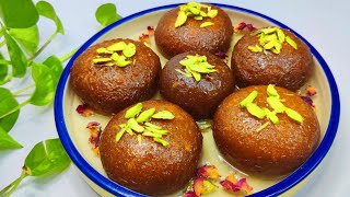 Badusha Recipe Stuffed With Nuts  Stuffed Gulab Jamun  Indian Sweet Recipe  Easy Sweets Recipes [upl. by Alraep133]