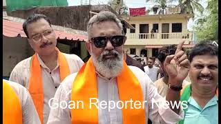 Goan Reporter MLA Sankalp Amonkar and BJP Karyakartas doortodoor election campaign in Mormugao [upl. by Ynneh]