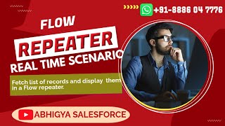 FlowRepeater Real Time Scenario Fetch list records and display them in a Flow repeater [upl. by Templa]