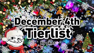 YBA NEW December 4th Trading Tierlist  by pker [upl. by Adnorahs]