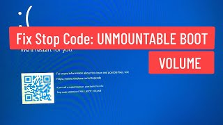 Fix Unmountable Boot Volume BSOD Error In Windows 1110 New Update 2024 [upl. by Ephram]