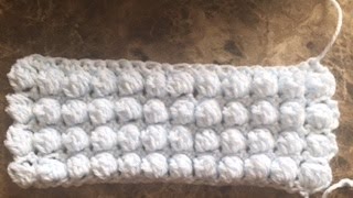 how to crochet the bobble stitch step by step instructions [upl. by Evey]