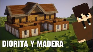 Casa De Diorita Y Madera  Minecraft [upl. by Ruffin]