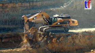 CAT 365C LME amp VOLVO A40F Quarry Work  Steinbruch Germany 08092016 [upl. by Ykciv680]