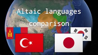 Altaic languages — word comparison [upl. by Ullyot]