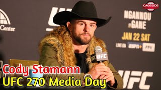 Cody Stamann Ready to Prove American Wrestling is Superior to Dagestani Wrestling  UFC 270 [upl. by Eyak386]