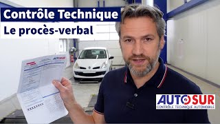 On vous explique le contrôle technique le procès verbal [upl. by Elston]