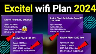 Excitel wifi Plan 2024  Excitel Broadband plan review  Excitel wifi fiber plan  excitel plan [upl. by Emilee]