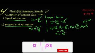 Allocation of sample size in case of stratified random sample Lec 12  UrduHindi  Statistics Uop [upl. by Atikim]