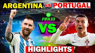 Argentina vs Portugal Football Match 2024  Ronaldo vs Messi  World Cup Qualification Match [upl. by Annodas]