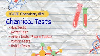 Chemical Tests  iGCSE Chemistry 21 [upl. by Ronyam]