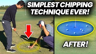 Golfs Simplest Chipping Technique Ever  It Makes You Scary Good [upl. by Freyah427]