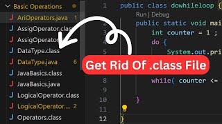 How to Remove quotclassquot File in Vscode  while programming in Java [upl. by Sherar]