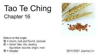 Tao Te Ching Chapter 16 explained [upl. by Emyle702]