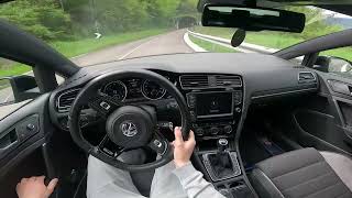 POV Hitting a short MOUNTAIN ROAD with my 2014 Golf R No Commentary [upl. by Aleicarg]