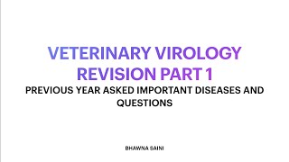 VETERINARY VIROLOGY REVISION PART 1 SEGMENTED GENOME VIRUSES VIRAL INCLUSION BODIES  PPR DISEASE [upl. by Johnna541]