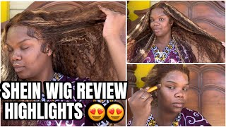 MOST AFFORDABLE SHEIN HIGHLIGHTED WIG REVIEW ft SHEIN WIG 😍😍😍 [upl. by Sedruol]