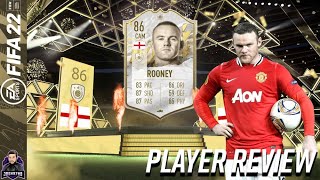 BEST FINISHER IN FIFA 22 BASE ICON 86 WAYNE ROONEY PLAYER REVIEW FIFA 22 ULTIMATE TEAM [upl. by Hillegass]