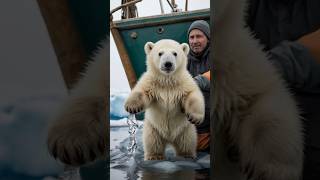 🐻‍❄️ Adorable Polar Bear Cub Saved in a Heartwarming Rescue 😍 PolarBearRescue Wildlife [upl. by Dnalro]