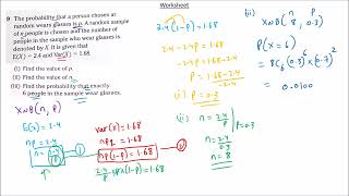 Grade 13 S1 Binomial distribution part 3  video 2 [upl. by Cogswell]