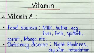 Vitamin list  Sources of vitamins and its deficiency  Best foods for vitamin A B C D E K [upl. by Aneehsor]