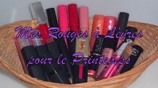 ❀ Mes Rouges à Lèvres pour le Printemps ❀ [upl. by Meredith]