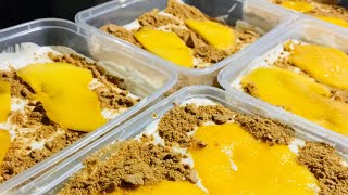 CREAMY MANGO GRAHAM CAKE RECIPE BY HDE CHANNEL [upl. by Gordy421]