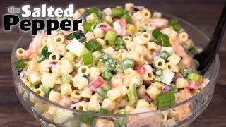 Simple amp Easy Pasta Salad with a 3ingredient dressing [upl. by Enelrak]