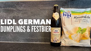 Falter Pichelsteiner Festbier  Lidl Alpen Fest Kasnudeln Dumplings Review  Lidl Oktoberfest Review [upl. by Dnalyag]