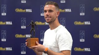 Liverpool Captain Jordan Henderson Wins FWA Footballer Of The Year Award  Interview [upl. by Yebot]