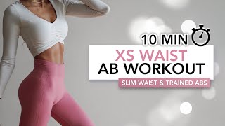 10 MIN XS WAIST WORKOUT  Slim Waist amp Trained Abs  Eylem Abaci [upl. by Apfel]