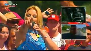 Cantora FLOR quotVai começar a festaquot Final da Taça de Portugal 2015 Braga x Sporting Contactos [upl. by Ailaroc957]