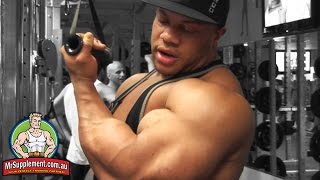 Phil Heaths One Arm Tricep Press Down  Tricep Exercise 4 [upl. by Sheba]