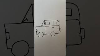 How to draw car using 4 number  Car drawing artist art car drawing shorts draw [upl. by Aicats]