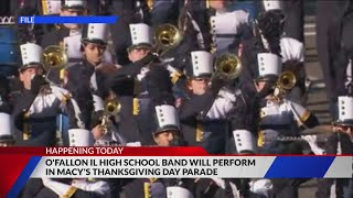 OFallon Ill High School Band performing in Macys Thanksgiving Day Parade [upl. by Buyers738]