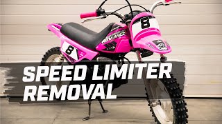 How To Adjust amp Remove the Speed Limiter on a Yamaha PW50 [upl. by Lucio]