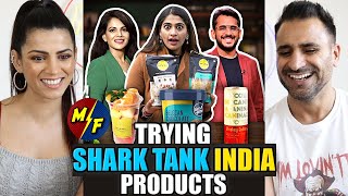 Trying Shark Tank India Products  The Urban Guide  REACTION [upl. by Greenman680]