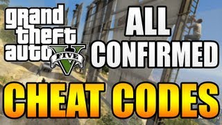 GTA 5  ALL quotConfirmedquot Cheat Codes XBOX amp PS3  Player Vehicle World Cheats amp More GTA V [upl. by Floyd]