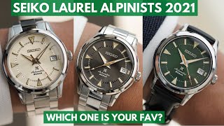 Seiko Laurel Alpinist and Comparison to Baby Alpinists SJE085 SPB241 SPB243 SPB245 [upl. by Nerok]