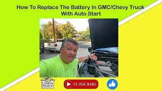 How to Replace the Battery in a 2020 GMC Sierra Denali amp Chevy Silverado with Auto Start [upl. by Dworman749]