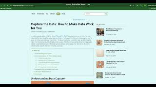 Capture the Data How to Make Data Work for You [upl. by Sirrom131]