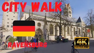 Ravensburg  City Walking Germany 🇩🇪 ✨ 4K HDR ASMR April 2022 [upl. by Ahsaeit905]